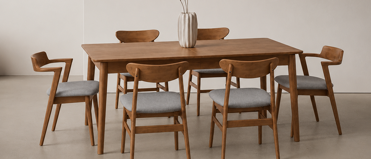 Comfortable upholstered dining chair showing supportive seat and curved backrest