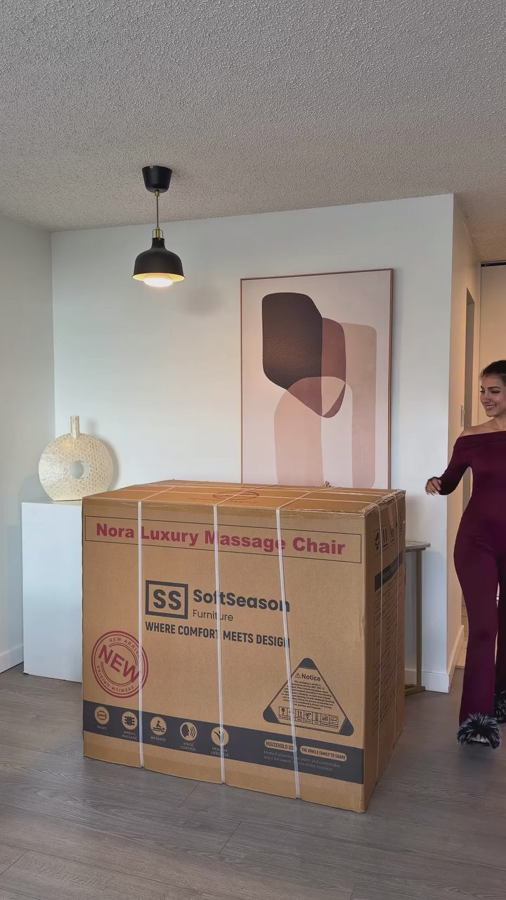 Customer review featuring the Nora massage chair by SoftSeason